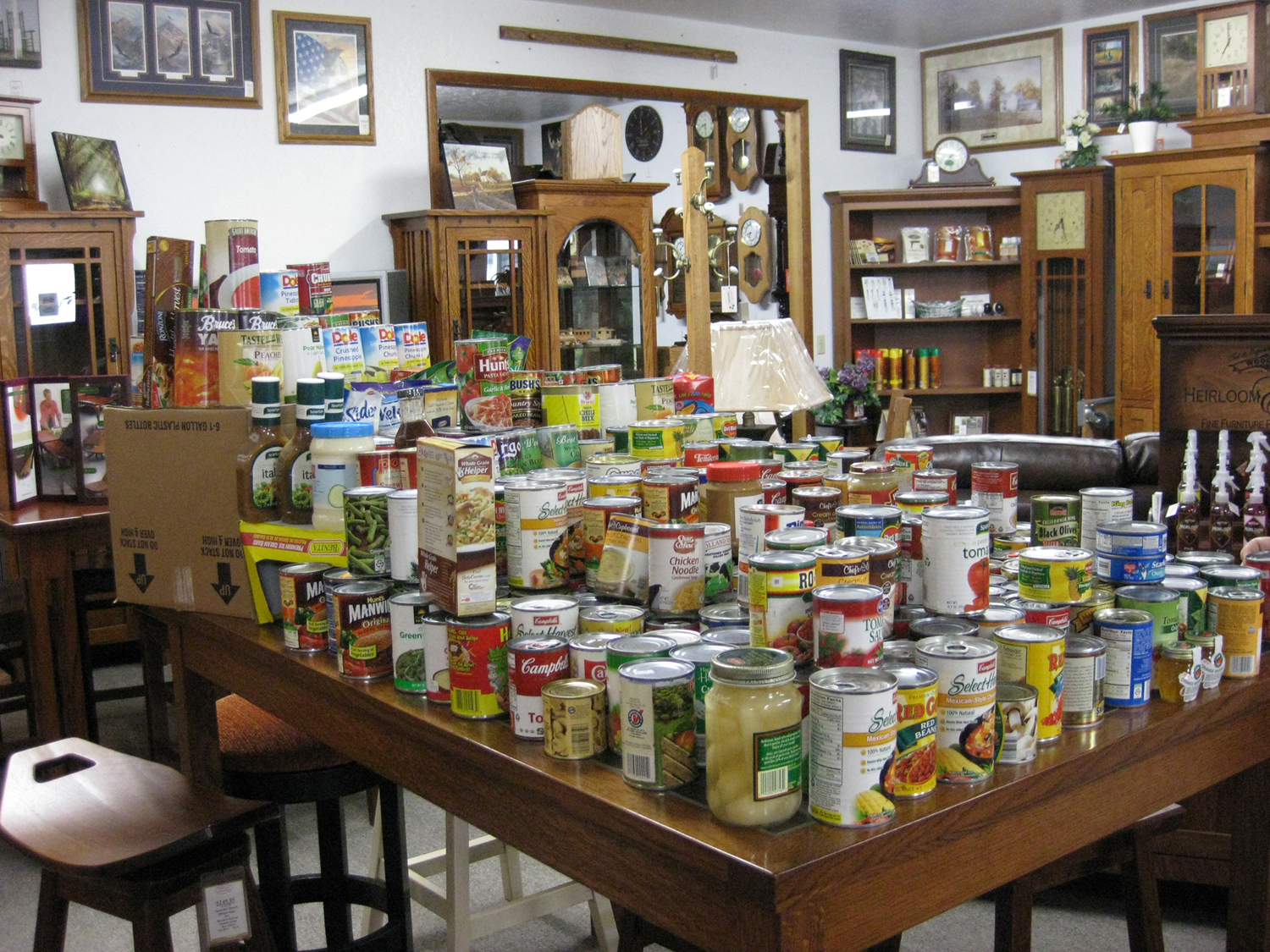 Food Drive Table Stack